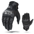SOMAN MG21 Motorcycle Sheepskin Carbon Fiber Gloves Off-road Riding Anti-slip Gloves, M, L, XL, XXL M Black
