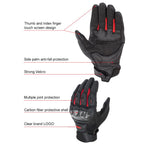 SOMAN MG21 Motorcycle Sheepskin Carbon Fiber Gloves Off-road Riding Anti-slip Gloves, M, L, XL, XXL