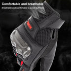 SOMAN MG21 Motorcycle Sheepskin Carbon Fiber Gloves Off-road Riding Anti-slip Gloves, M, L, XL, XXL