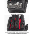 SOMAN MG21 Motorcycle Sheepskin Carbon Fiber Gloves Off-road Riding Anti-slip Gloves, M, L, XL, XXL