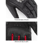 SOMAN MG21 Motorcycle Sheepskin Carbon Fiber Gloves Off-road Riding Anti-slip Gloves, M, L, XL, XXL