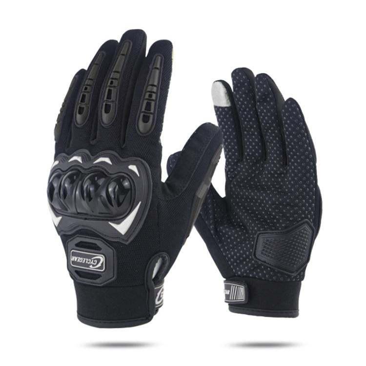 SOMAN CG666 Motorcycle Riding Anti-slip Full Finger Gloves, M, L, XL, XXL M Black