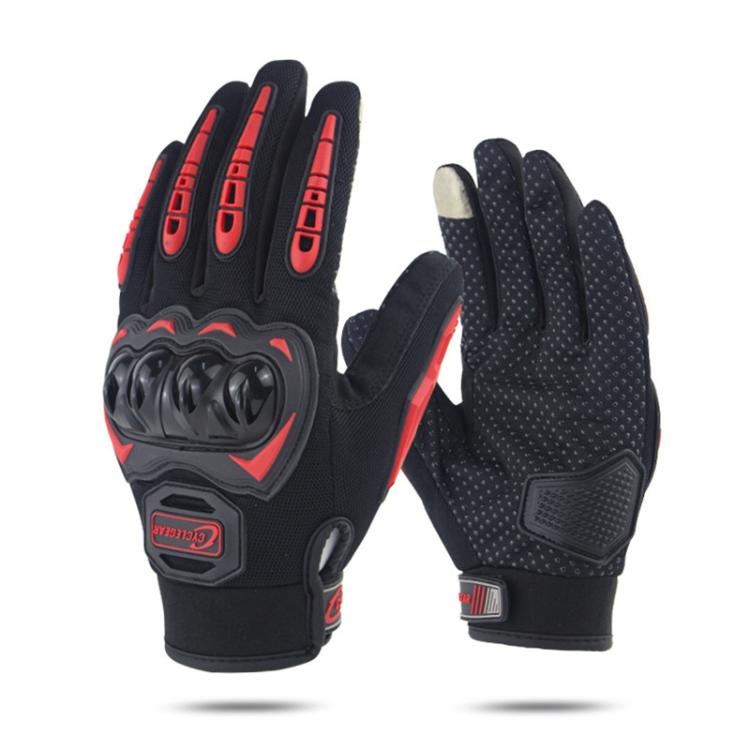 SOMAN CG666 Motorcycle Riding Anti-slip Full Finger Gloves, M, L, XL, XXL – Non-slip XXL Red