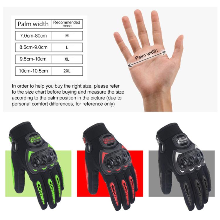 SOMAN CG666 Motorcycle Riding Anti-slip Full Finger Gloves, M, L, XL, XXL