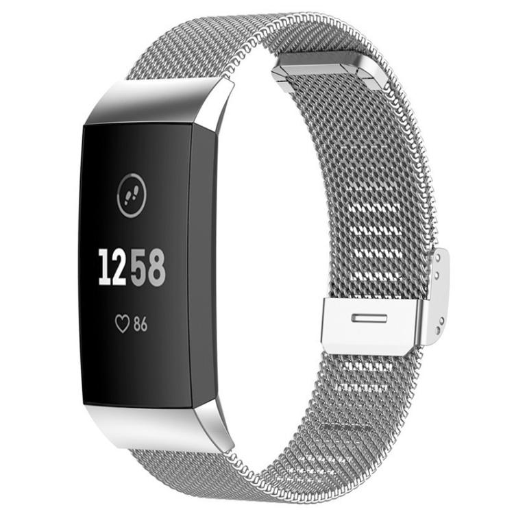 Milanese Metal Buckle Watch Band, For Fitbit Charge 6 / 5, For Fitbit... For Fitbit Charge 4 3 Silver