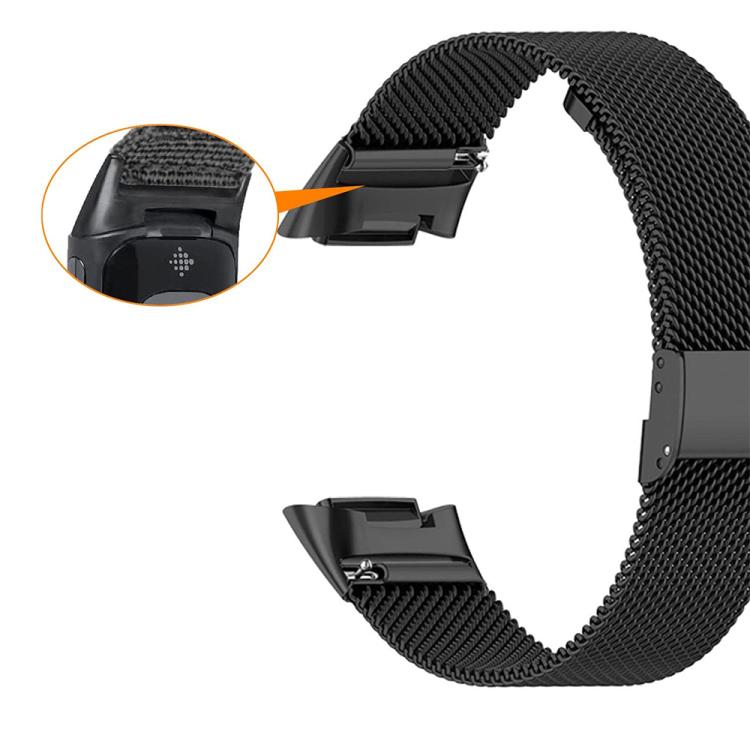 Milanese Metal Buckle Watch Band, For Fitbit Charge 6 / 5, For Fitbit...