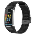 Milanese Metal Buckle Watch Band, For Fitbit Charge 6 / 5, For Fitbit... For Fitbit Charge 6 5 Black