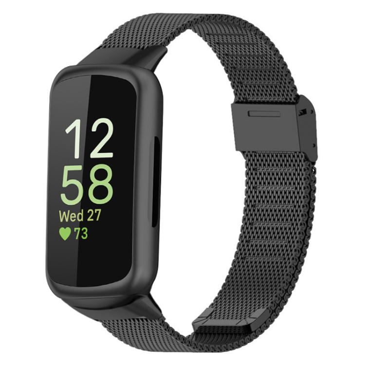 Milanese Metal Buckle Watch Band, For Fitbit Charge 6 / 5, For Fitbit... For Fitbit Inspire 3 Black