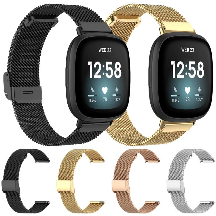 Milanese Metal Buckle Watch Band, For Fitbit Charge 6 / 5, For Fitbit...