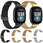 Milanese Metal Buckle Watch Band, For Fitbit Charge 6 / 5, For Fitbit...