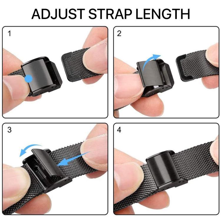 Milanese Metal Buckle Watch Band, For Fitbit Charge 6 / 5, For Fitbit...