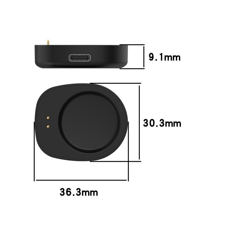 Type-C / USB-C Port Watch Charger Adapter Without Charging Cable – Magnetic, Fast Charging, TPU, For Amazfit T-Rex 3 / Amazfit Balance