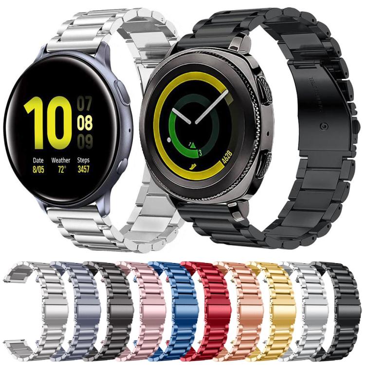 xDfind Three Beads Stainless Steel Watch Band, 14mm, 18mm, 20mm, 22mm