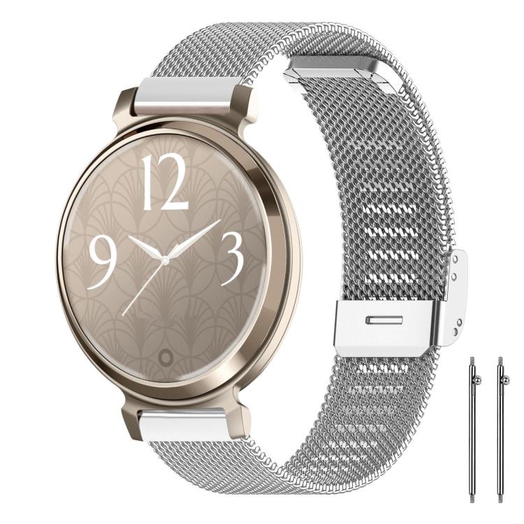 xDfind Buckle Metal Mesh Watch Band, 12mm, 18mm, For Garmin Lily 2 14mm, 20mm, 22mm For Garmin Lily 2 14mm Silver