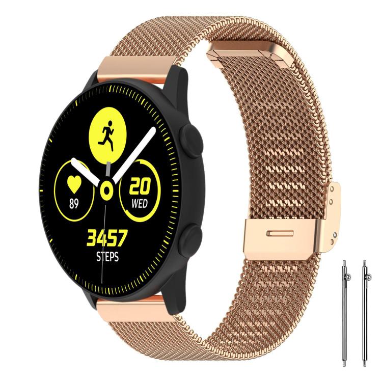 xDfind Buckle Metal Mesh Watch Band, 12mm, 18mm, For Garmin Lily 2 14mm, 20mm, 22mm 20mm Rose Gold