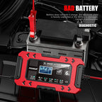 FOXSUR FBC1206F 12V 6A Car Motorcycle Battery Charger Smart Repair Multi-function Charger, EU Plug, US Plug, UK Plug, AU Plug – TPU