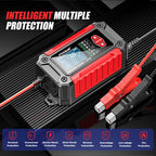 FOXSUR FTC-1206 2 in 1 12V Charging Tester Integrated Machine Car Motorcycle Battery Charger Tester, EU Plug, US Plug, UK Plug, AU Plug – TPU