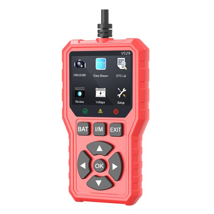 FOXSUR V529 OBD2 Car Engine Fault Code Reader Diagnostic Instrument – Durable Build, Easy to Use Red