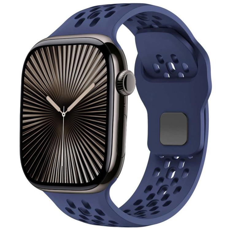 Watch Band – Silicone (46mm) #2 For Apple Watch 42mm 41mm 40mm 38mm Navy Blue