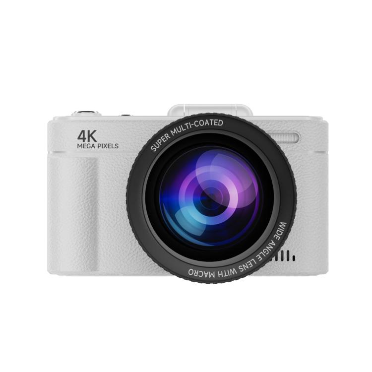 V5 64MP Retro Digital Camera 4K Recording 180 Flip Screen, Large Lens, Small Lens – Flip, 4K Large Lens White