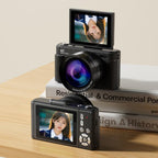 V5 64MP Retro Digital Camera 4K Recording 180 Flip Screen, Large Lens, Small Lens – Flip, 4K