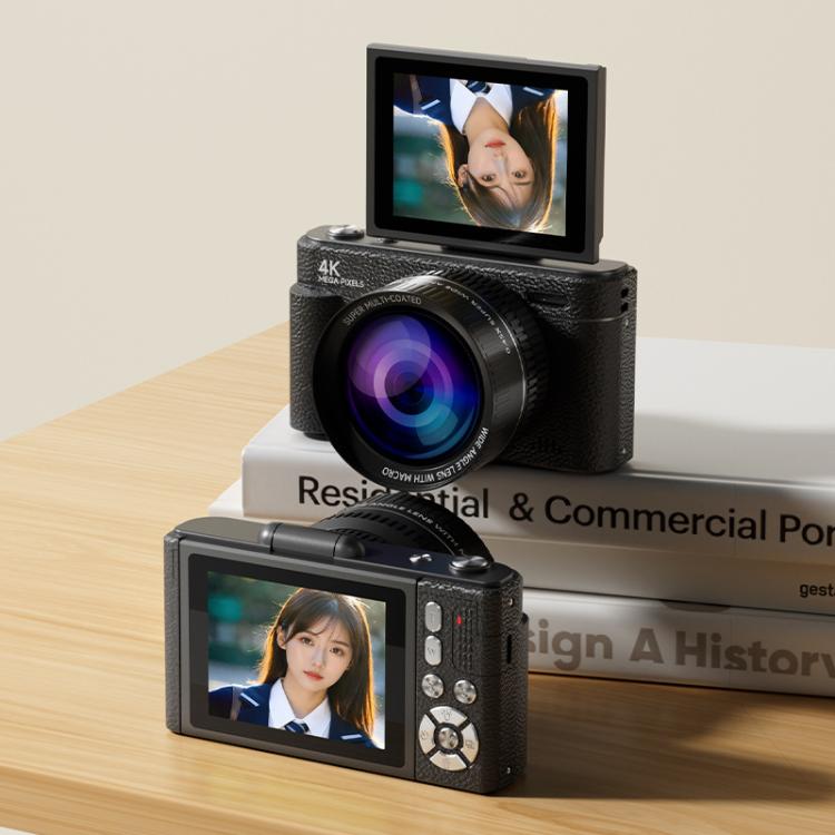 V5 64MP Retro Digital Camera 4K Recording 180 Flip Screen, Large Lens, Small Lens – Flip, 4K
