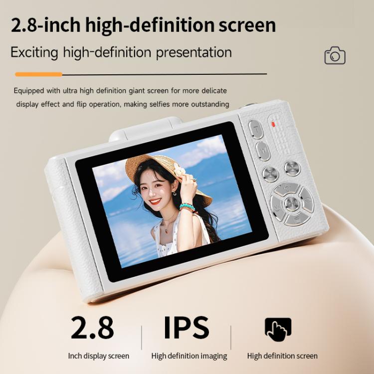 V5 64MP Retro Digital Camera 4K Recording 180 Flip Screen, Large Lens, Small Lens – Flip, 4K