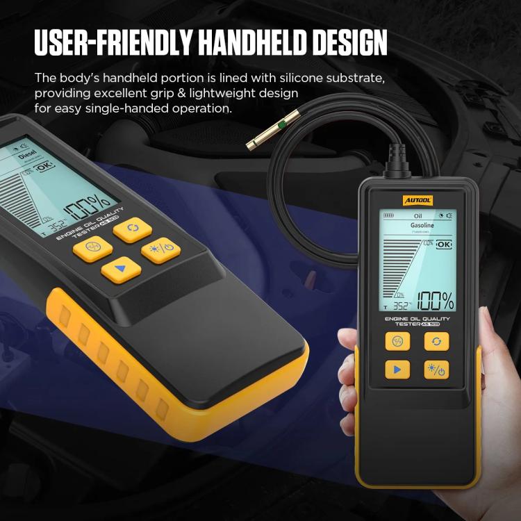 AUTOOL AS503 2.8 inch Backlit Display Car Engine Oil Tester Lubricating Oil Quality Analyzer, AS503 – Durable Build, Easy to Use