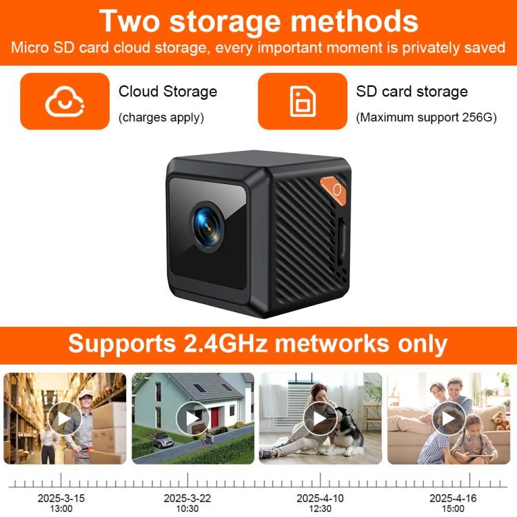 W02 HD Magnetic WiFi Smart Mini Camera Supports Motion Detection Infrared Night, W02 – Magnetic