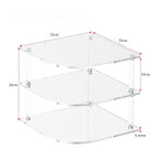 YX165 Acrylic 3 Tier Corner Plates and Bowls Organizer Shelf, YX165 – Durable Build, Easy to Use