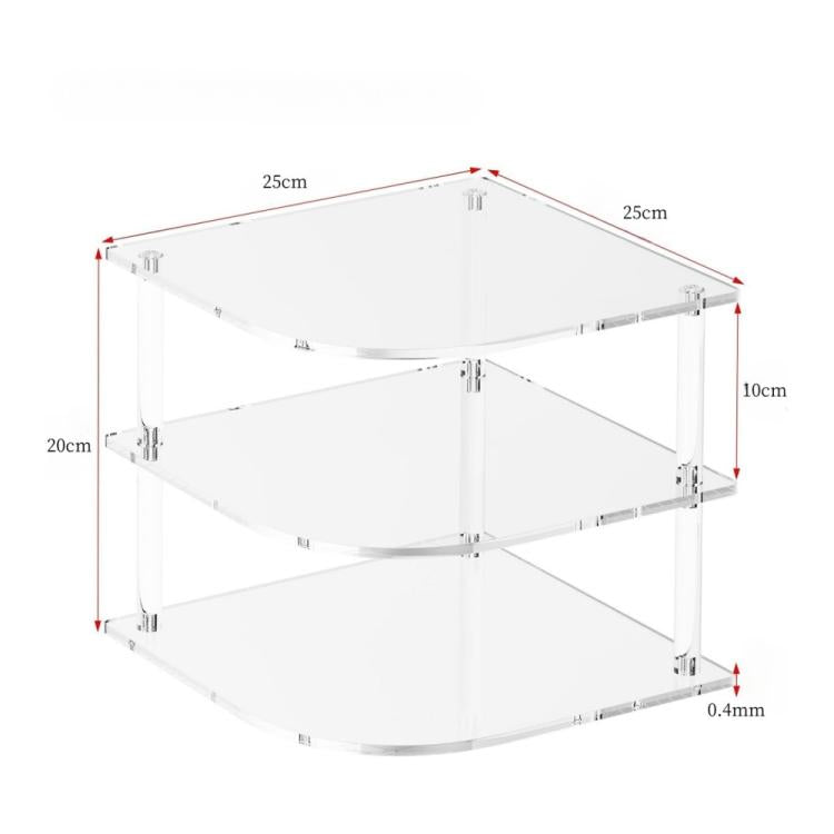 YX165 Acrylic 3 Tier Corner Plates and Bowls Organizer Shelf, YX165 – Durable Build, Easy to Use