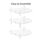 YX165 Acrylic 3 Tier Corner Plates and Bowls Organizer Shelf, YX165 – Durable Build, Easy to Use