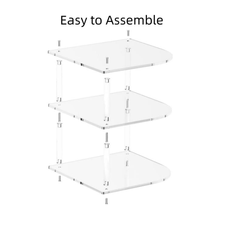 YX165 Acrylic 3 Tier Corner Plates and Bowls Organizer Shelf, YX165 – Durable Build, Easy to Use