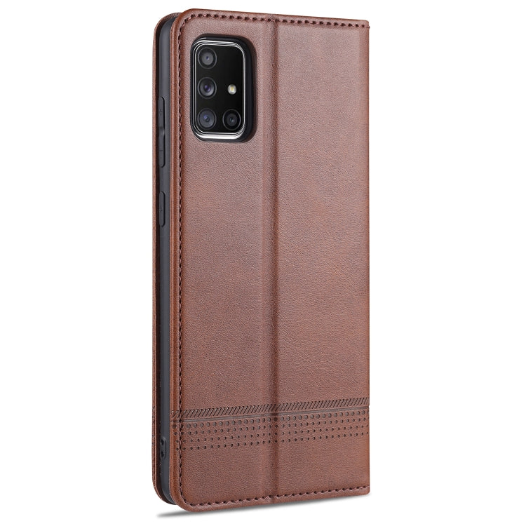 AZNS Magnetic Calf Texture Horizontal Flip Leather Case with Card Slots & Holder & Wallet – Magnetic, Card Slot, Flip, For Samsung Galaxy A51, For Samsung Galaxy A71, For Samsung Galaxy Note 10 Lite