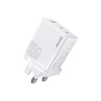 WK WP-U66 Kinkong 65W Dual USB-C / Type-C + USB GaN Fast Charger, UK Plug, US Plug, EU Plug UK Plug