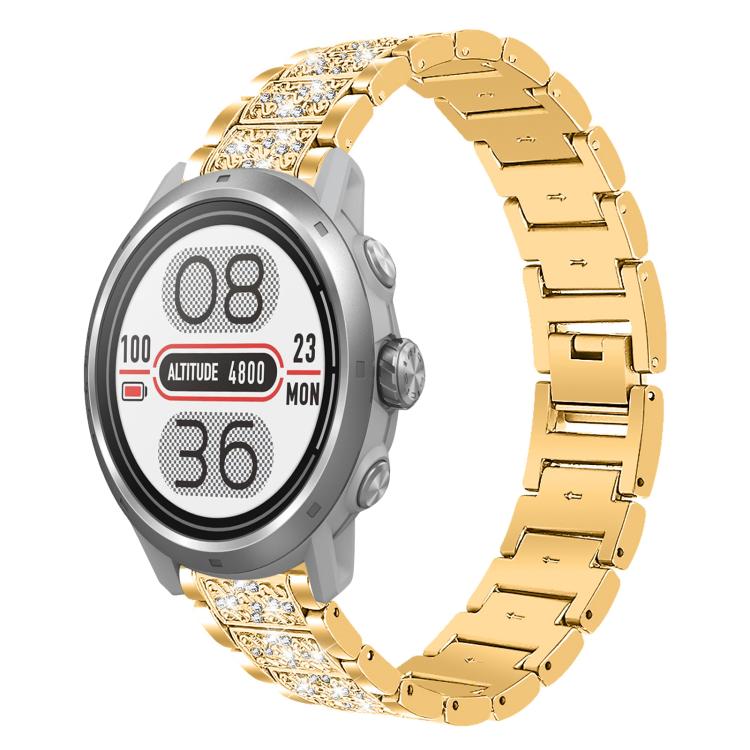 xDfind Diamond Jewelry Steel Watch Band, 20mm For COROS APEX 2 42mm / PACE 2, 20mm For Ticwatch GTH / E3 / E / 2, 22mm For Ticwatch Pro X / Pro3 / Pro / GTX / E2, 20mm For Xiaomi Haylou RS4 Plus LS11, 22mm For Xiaomi Watch S3/2 Pro/S2/S1... 20mm For COROS APEX 2 42mm PACE 2 Gold