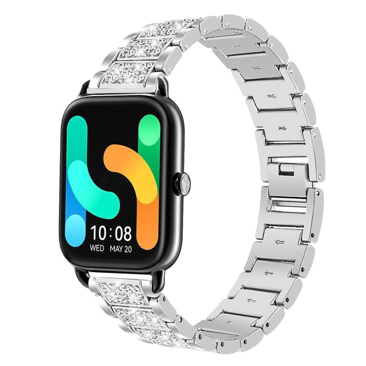 xDfind Diamond Jewelry Steel Watch Band, 20mm For COROS APEX 2 42mm / PACE 2, 20mm For Ticwatch GTH / E3 / E / 2, 22mm For Ticwatch Pro X / Pro3 / Pro / GTX / E2, 20mm For Xiaomi Haylou RS4 Plus LS11, 22mm For Xiaomi Watch S3/2 Pro/S2/S1... 20mm For Xiaomi Haylou RS4 Plus LS11 Silver