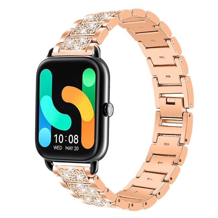xDfind Diamond Jewelry Steel Watch Band, 20mm For COROS APEX 2 42mm / PACE 2, 20mm For Ticwatch GTH / E3 / E / 2, 22mm For Ticwatch Pro X / Pro3 / Pro / GTX / E2, 20mm For Xiaomi Haylou RS4 Plus LS11, 22mm For Xiaomi Watch S3/2 Pro/S2/S1... 20mm For Xiaomi Haylou RS4 Plus LS11 Rose Gold