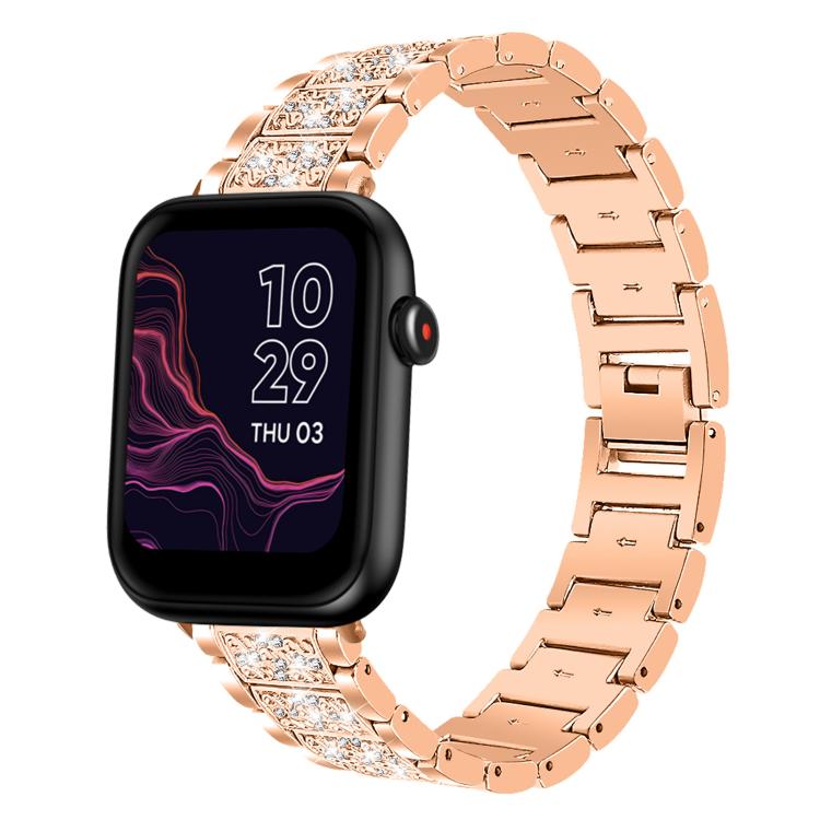 xDfind Diamond Jewelry Steel Watch Band, 20mm For COROS APEX 2 42mm / PACE 2, 20mm For Ticwatch GTH / E3 / E / 2, 22mm For Ticwatch Pro X / Pro3 / Pro / GTX / E2, 20mm For Xiaomi Haylou RS4 Plus LS11, 22mm For Xiaomi Watch S3/2 Pro/S2/S1... 20mm For Ticwatch GTH E3 E 2 Rose Gold