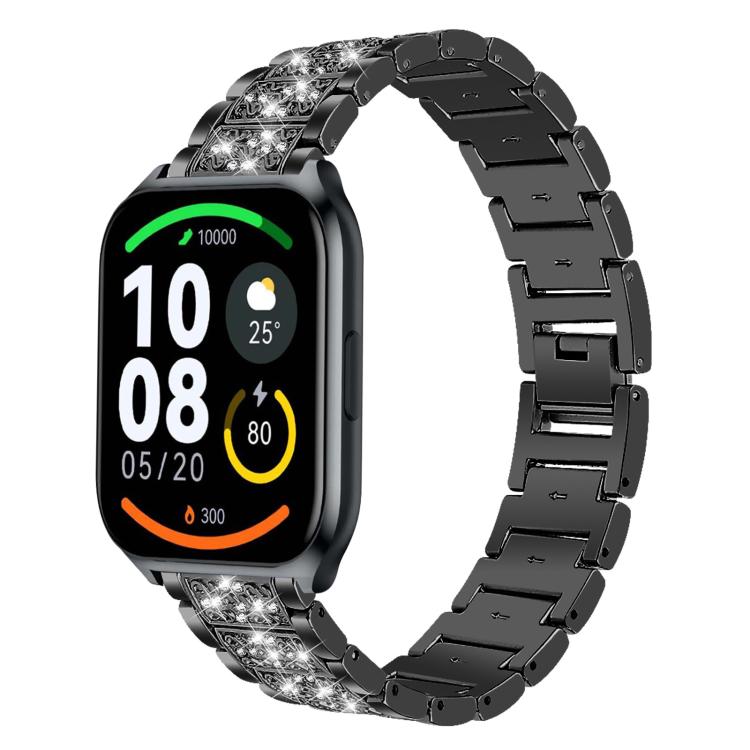 xDfind Diamond Jewelry Steel Watch Band, 20mm For COROS APEX 2 42mm / PACE 2, 20mm For Ticwatch GTH / E3 / E / 2, 22mm For Ticwatch Pro X / Pro3 / Pro / GTX / E2, 20mm For Xiaomi Haylou RS4 Plus LS11, 22mm For Xiaomi Watch S3/2 Pro/S2/S1... 22mm For Xiaomi Haylou Watch LS09B LS05S LS10 Black