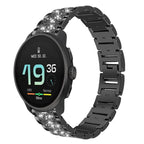 xDfind Diamond Jewelry Steel Watch Band, 22mm For Suunto Race S / Race / 9 Peak / 5 Peak, 20mm For Garmin Forerunner 570 42mm/245/645/158, 22mm For Garmin Venu 3 / vivoactive4, 20mm For Garmin venu 2 / venu / Sq2 / Sq... 22mm For Suunto Race S Race 9 Peak 5 Peak Black