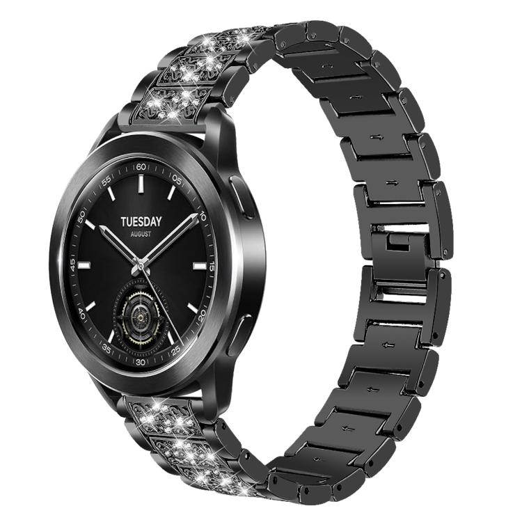 xDfind Diamond Jewelry Steel Watch Band, 20mm For COROS APEX 2 42mm / PACE 2, 20mm For Ticwatch GTH / E3 / E / 2, 22mm For Ticwatch Pro X / Pro3 / Pro / GTX / E2, 20mm For Xiaomi Haylou RS4 Plus LS11, 22mm For Xiaomi Watch S3/2 Pro/S2/S1... 22mm For Xiaomi Watch S3 2 Pro S2 S1 Black