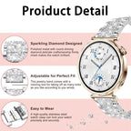 Diamond Jewelry Steel Watch Band, 20mm For COROS APEX 2 42mm / PACE 2,...