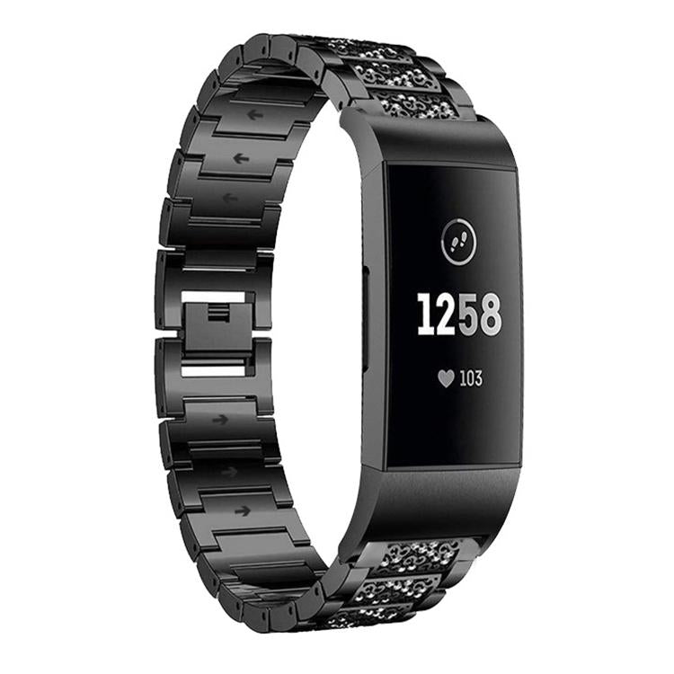 Watch Band – Stainless Steel (18mm) #2 For Fitbit Charge 4 3 18mm Black