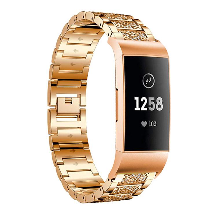 Watch Band – Stainless Steel (18mm) #2 For Fitbit Charge 4 3 18mm Rose Gold