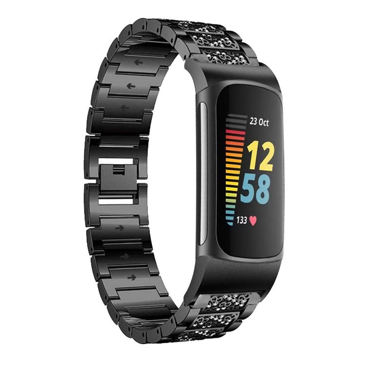 Watch Band – Stainless Steel (18mm) #2 For Fitbit Charge 6 5 18mm Black