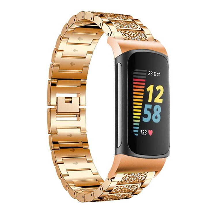 Watch Band – Stainless Steel (18mm) #2 For Fitbit Charge 6 5 18mm Rose Gold