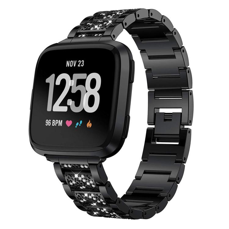 Watch Band – Stainless Steel (18mm) #2 For Fitbit Versa 4 3 Sense2 1 20mm Black