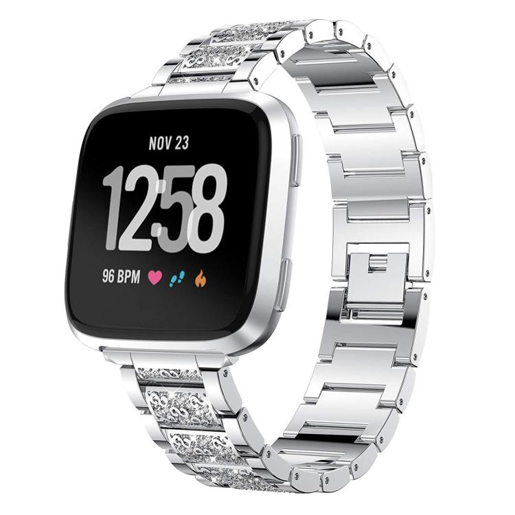 Watch Band – Stainless Steel (18mm) #2 For Fitbit Versa 4 3 Sense2 1 20mm Silver