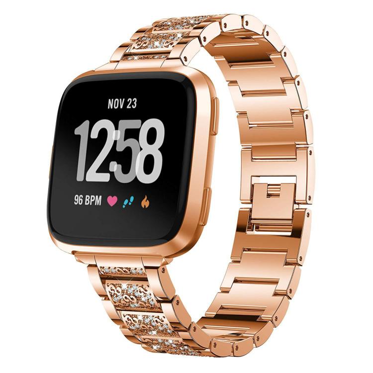 Watch Band – Stainless Steel (18mm) #2 For Fitbit Versa 4 3 Sense2 1 20mm Rose Gold